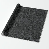 Papier Cadeau Black Paisley : (Déroulé)