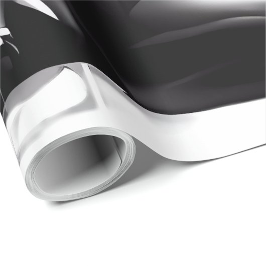 Papier cadeau Black Pantha design sauvage (Coin rond)