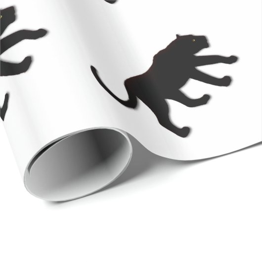 Papier Cadeau Black Panther blanc (Coin rond)