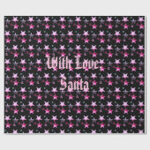 Papier Cadeau Black Pink Purple Christmas Stars Motif Ajouter un (Plat)
