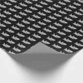 Papier Cadeau Black Pool Party Beach Birthday Shark (Coin)