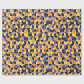 Papier Cadeau Black Purple Orange Bold Amusement Automne Fête An (Plat)