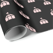 Papier Cadeau Black Rose Circus thème fille (Coin rond)