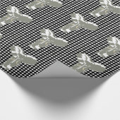 Papier Cadeau Black Safari point avec Pop Art Elephant (Coin)