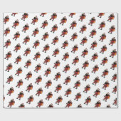 Papier Cadeau Black Santa Claus Christmas (Plat)