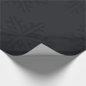 Papier Cadeau Black Snowflakes Noël Chic et tendance (Coin)
