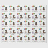 Papier Cadeau Black & Tan Cavalier King Charles Spaniel Annivers (Plat)