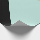 Papier Cadeau Black Tiffany Mint Aqua Black Gold Pastel Geometry (Coin)