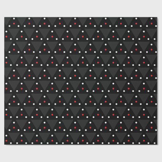 Papier Cadeau Black Triangle UFO Pattern Modern Abstract (Plat)