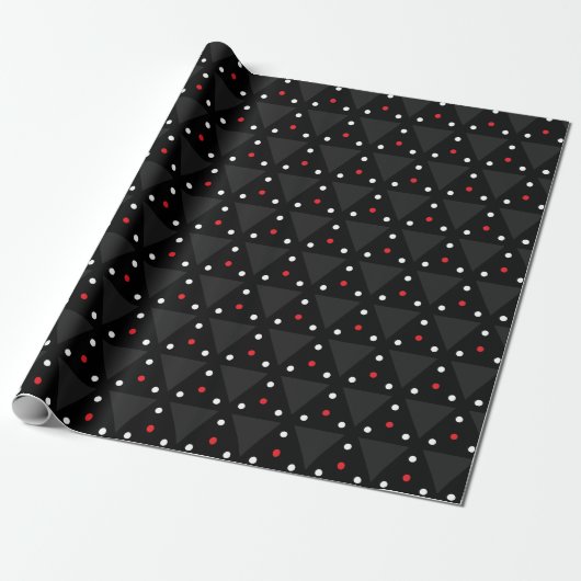 Papier Cadeau Black Triangle UFO Pattern Modern Abstract (Déroulé)