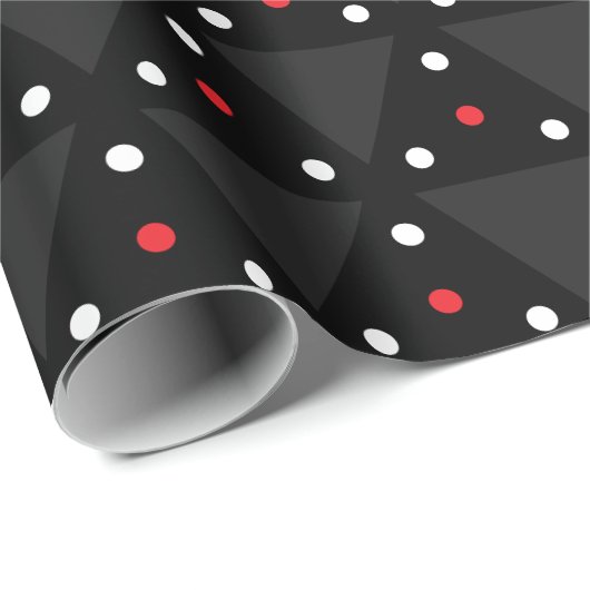 Papier Cadeau Black Triangle UFO Pattern Modern Abstract (Coin rond)
