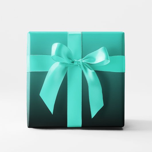 Papier Cadeau Black Turquoise Ombre