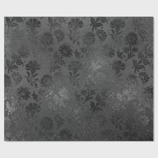 Papier Cadeau Black VIP Floral Dentelle métallique Mulin Rouge (Plat)