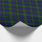 Papier Cadeau Black Watch Tartan bleu vert Plaid (Coin)