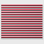 Papier Cadeau Black, white and red stripes (Plat)