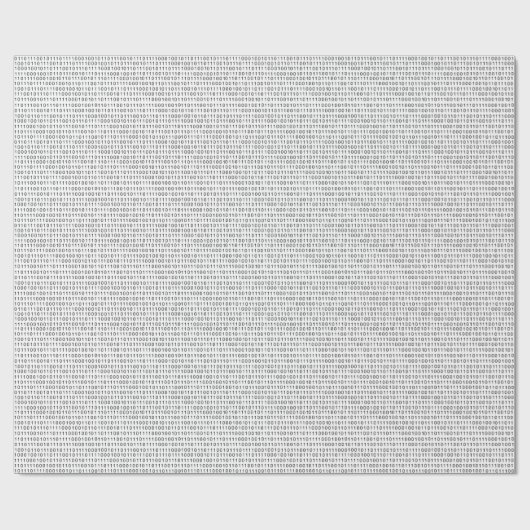 Papier Cadeau Black White Binary Stripe (Plat)