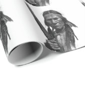 Papier Cadeau Black & White Geronimo (Coin rond)