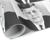Papier Cadeau Black & White Jack JFK John F. Kennedy Président (Coin rond)