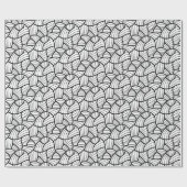 Papier Cadeau Black & White Moderne Abstrait Motif (Plat)
