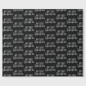 Papier Cadeau Black & White moderne Mon premier cadeau de Noël (Plat)