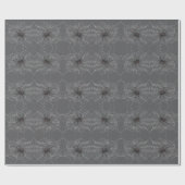 Papier Cadeau Black Widow Spider And Spiderweb Drawing Art (Plat)