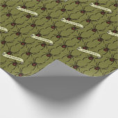 Papier Cadeau Black Widow Spider Halloween Pixel Art Pattern (Coin)