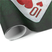Papier Cadeau Blackjack 21 point - As, Ten (Coin rond)