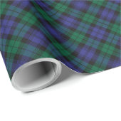 Papier Cadeau Blackwatch Tartan Royal Scottish Plaid Motif (Coin rond)