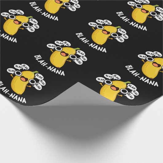 Papier Cadeau Blah-nana Funny Banana Pun Dark BG (Coin)