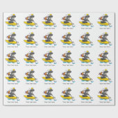 Papier Cadeau Blaireau de miel eau blanche kayak (Plat)