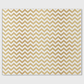 Papier Cadeau Blanc classique Chevron Zig Zag (Plat)
