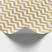 Papier Cadeau Blanc classique Chevron Zig Zag (Coin)