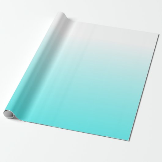 Papier Cadeau Blanc coloré audacieux au gradient bleu d'Ombre (Déroulé)