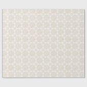 Papier Cadeau Blanc Crème Floral (Plat)