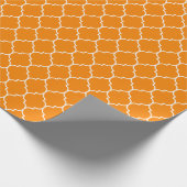 Papier Cadeau Blanc de Quatrefoil de Marocain sur le papier (Coin)