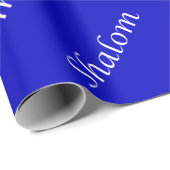 Papier Cadeau Blanc diagonal de Shalom sur le papier d'emballage (Coin rond)