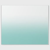 Papier Cadeau Blanc et dégradé de sarcelle (Plat)
