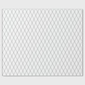 Papier cadeau blanc et diamant noir (Plat)