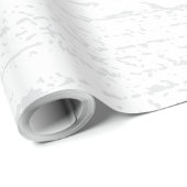 Papier Cadeau Blanc et gris grain de bois (Coin rond)