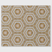 Papier Cadeau Blanc et Or (Plat)