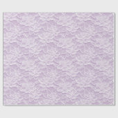 Papier Cadeau Blanc et texture de dentelle de lavande (Plat)