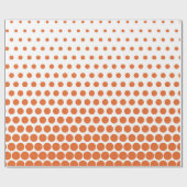 Papier Cadeau Blanc moderne orange de point de polka de carotte (Plat)