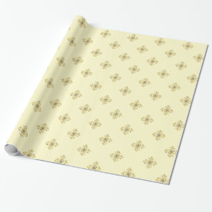 Papier Cadeau Blanc/Or de luxe