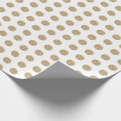 Papier Cadeau Blanc| Papier enveloppant points de Parties scinti (Coin)