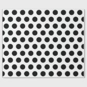 Papier Cadeau blanc & points noirs chic moderne (Plat)