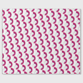 Papier Cadeau Blanc punk de style de Mohawk rose (Plat)