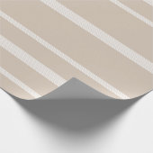 Papier Cadeau Blanc rayé de papier d'emballage d'enveloppe de (Coin)