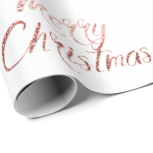 Papier Cadeau Blanc rose de parties scintillantes d'or de