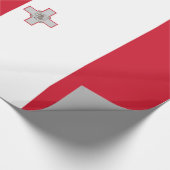 Papier Cadeau Blanc rouge avec sceau Malte (Coin)