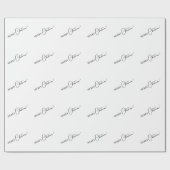 Papier Cadeau Blanc Simple moderne Joyeux Noël (Plat)